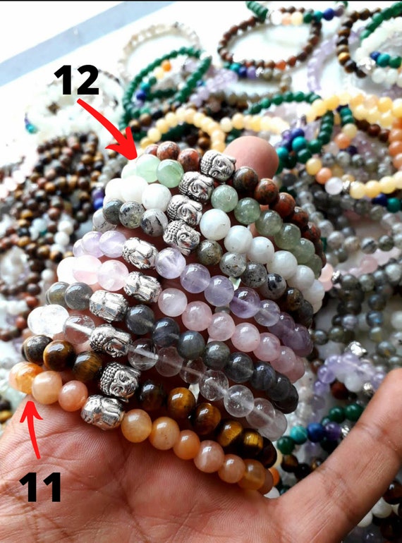 100%Natural Crystal Beads Bracelets Quartz Natural Stone Streche Brace