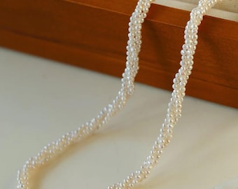 【2plan】24SS★ [MADE] Pearl Twisted Necklace Vintage Long 52