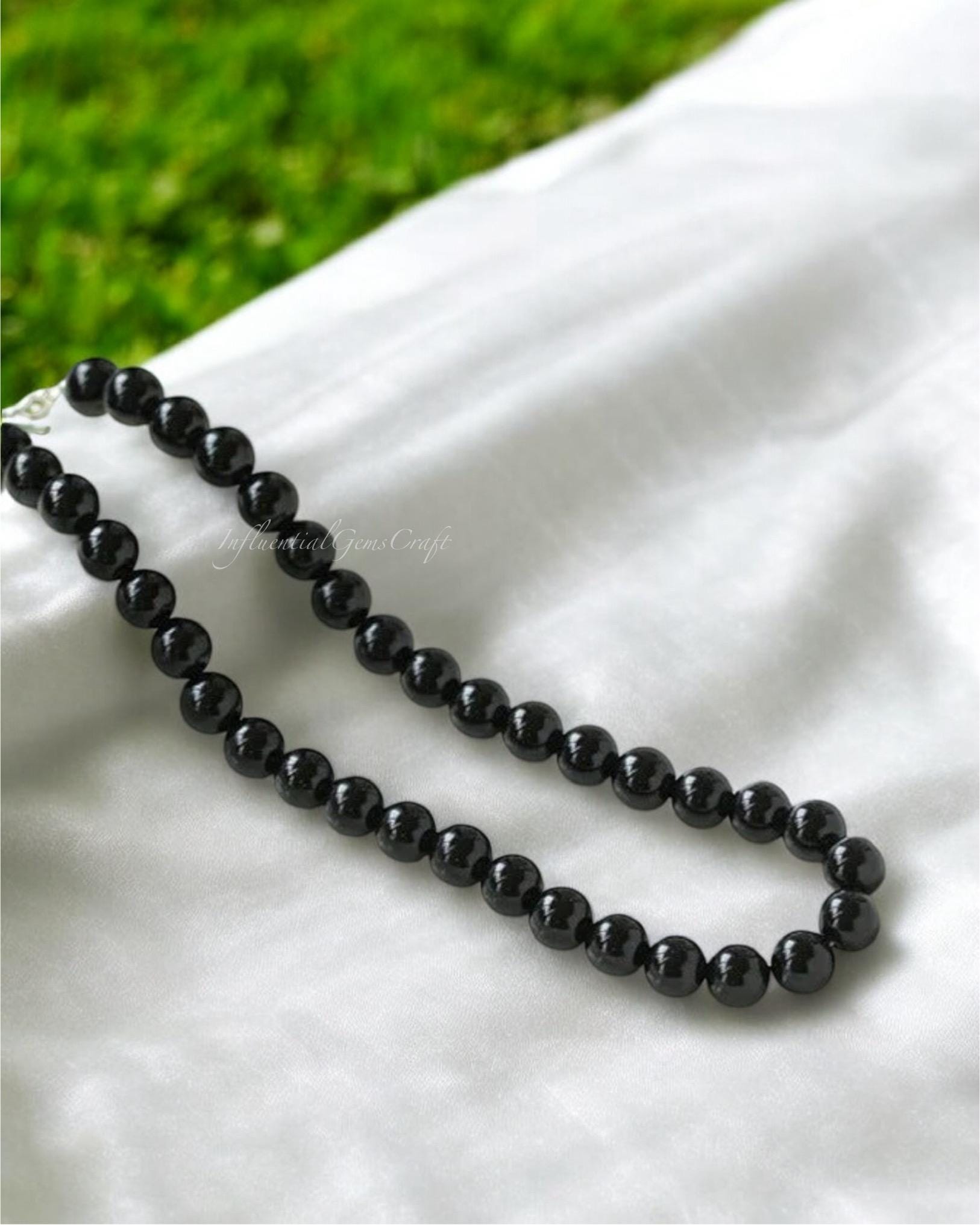 Collana Di Perline Impilate In Onice Nero Naturale Olivenorma - Foto 8