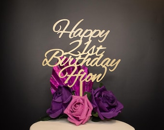 Personalised Wooden Cake Topper any custom text or design