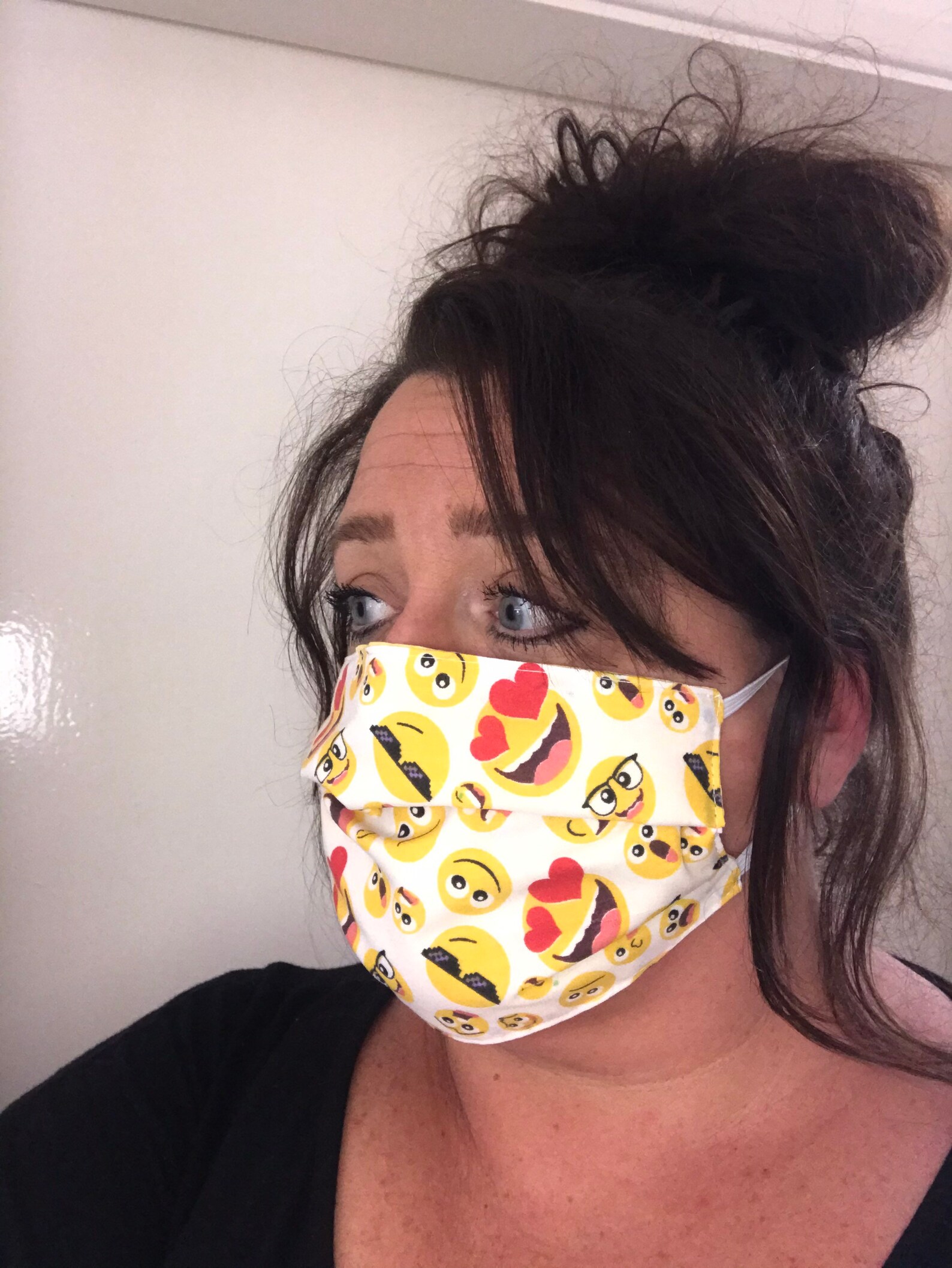 Handmade 100 Cotton Emoji Fabric Reusable & Washable Funky Etsy