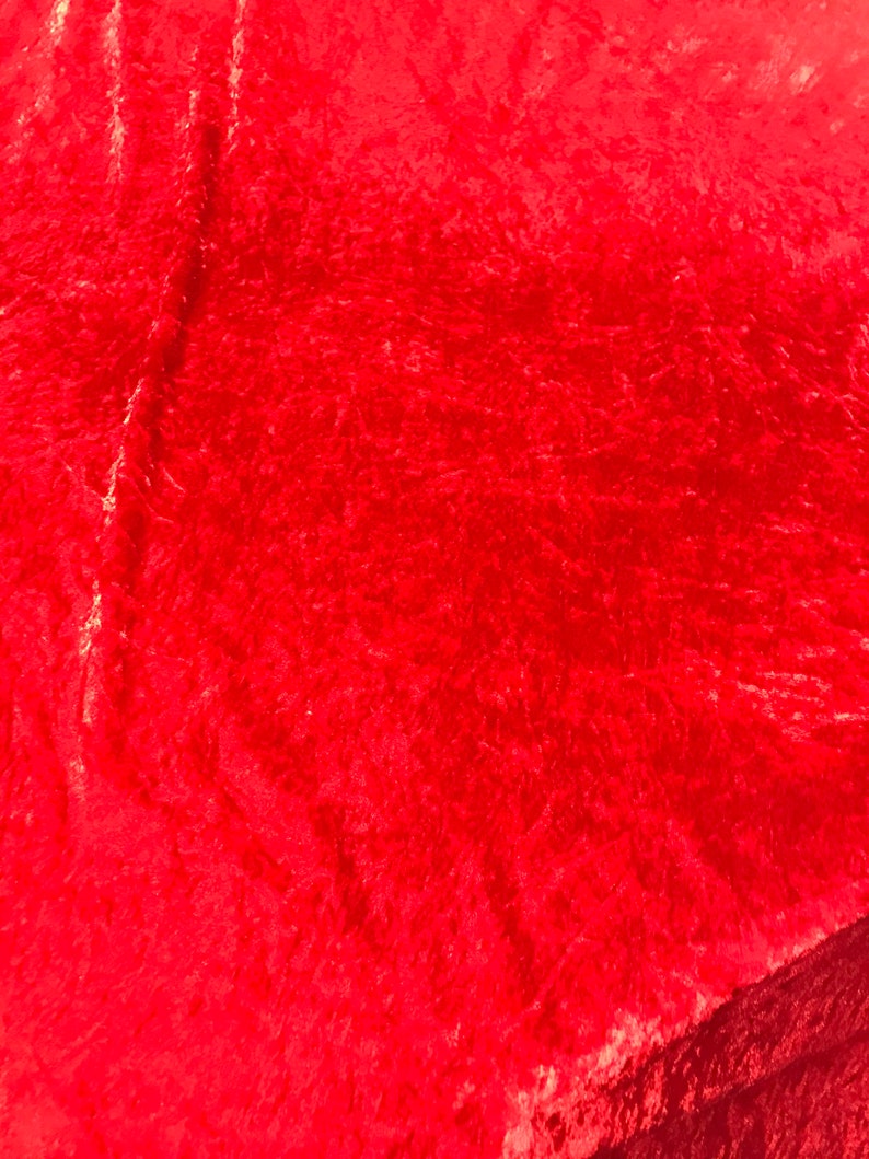 Red Crushed Velvet Velour Stretch Fabric Craft 150cm Wide Etsy