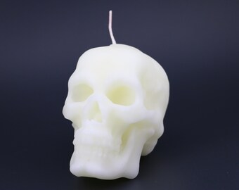 Beeswax - Skull Candle - White
