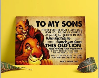The Lion King Mufasa to My Gorgeous Wife I Love You Paper Poster No Frame