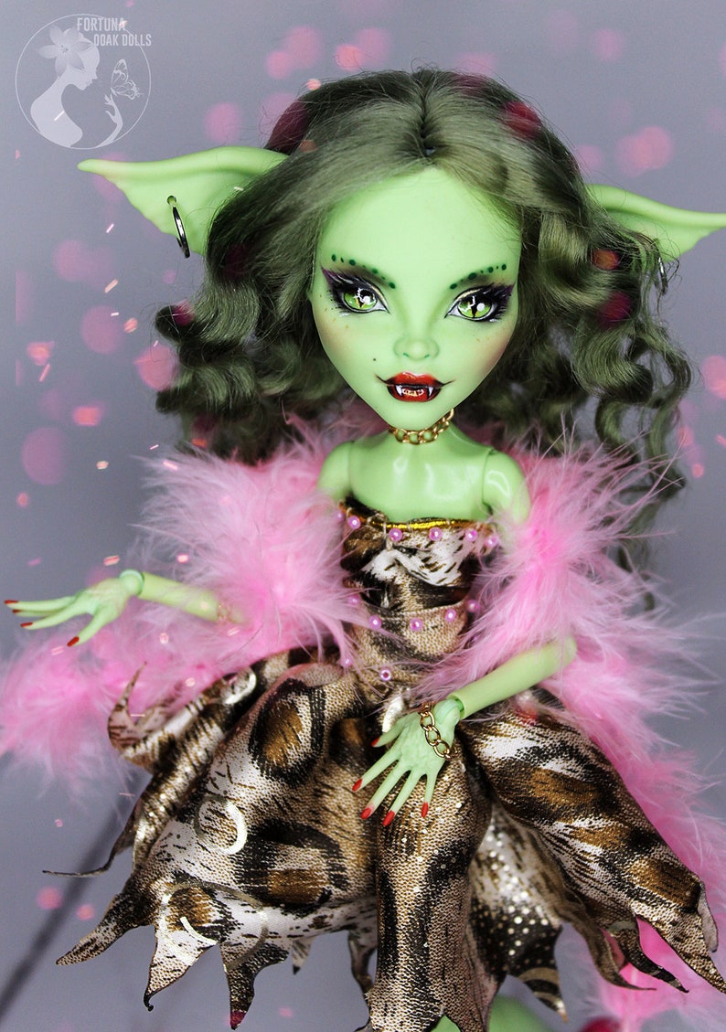 SOLD Monster High Repaint Custom Doll Greta Gremlin Doll Etsy