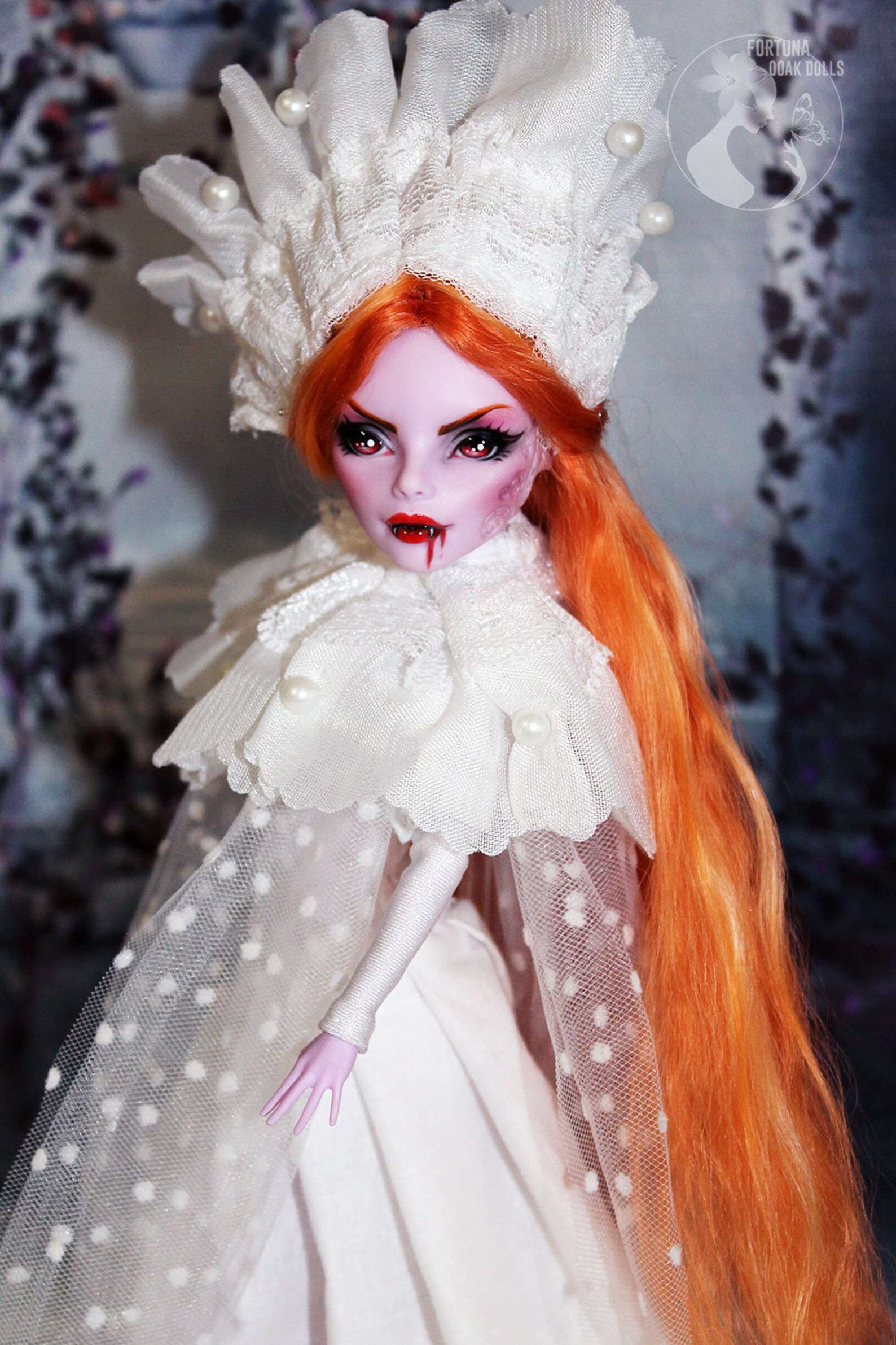 SOLD Monster high repaint doll Operetta Vampire Dracula doll Etsy