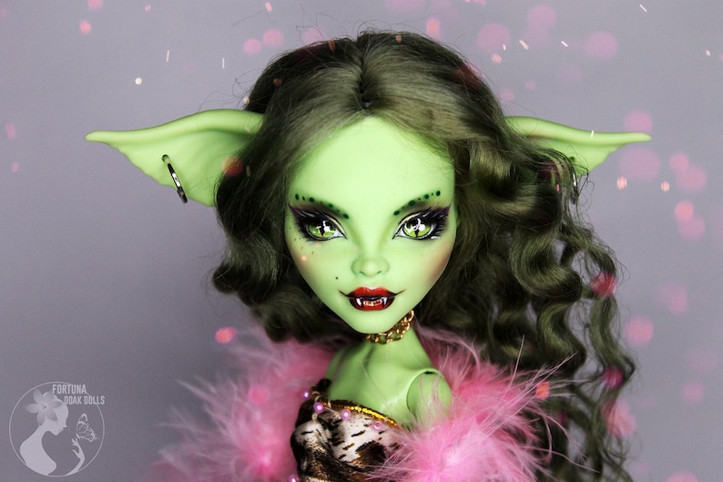SOLD Monster High Repaint Custom Doll Greta Gremlin Doll Etsy