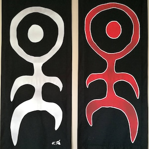 Image Kollaps Einsturzende Neubauten. Black. Acrylic on fabric 130x58cm.