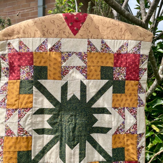 Handmade Patchwork Garment Bag: Quilted Cotton Tr… - image 4