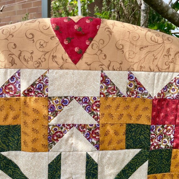 Handmade Patchwork Garment Bag: Quilted Cotton Tr… - image 2