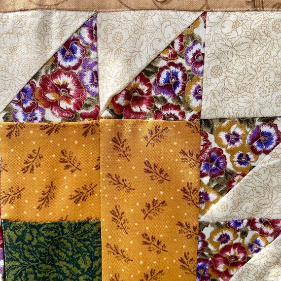Handmade Patchwork Garment Bag: Quilted Cotton Tr… - image 8
