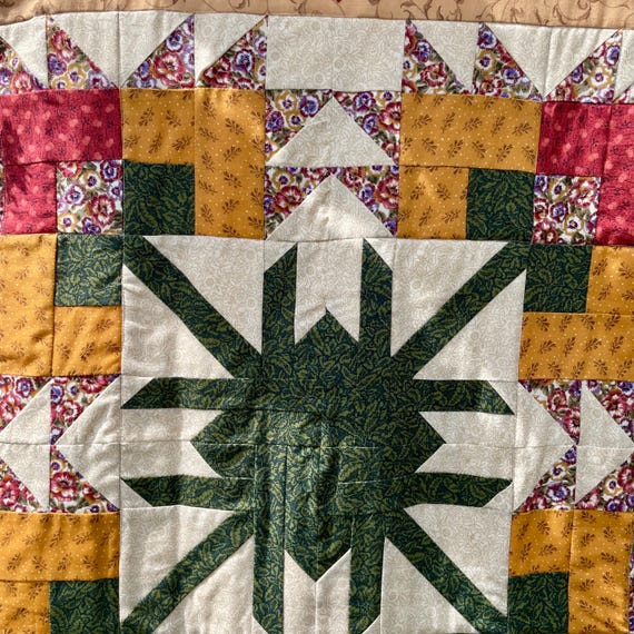 Handmade Patchwork Garment Bag: Quilted Cotton Tr… - image 5