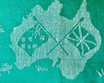 Vintage Linen Damask Tea Towel – Australian Animals, Made in Ireland