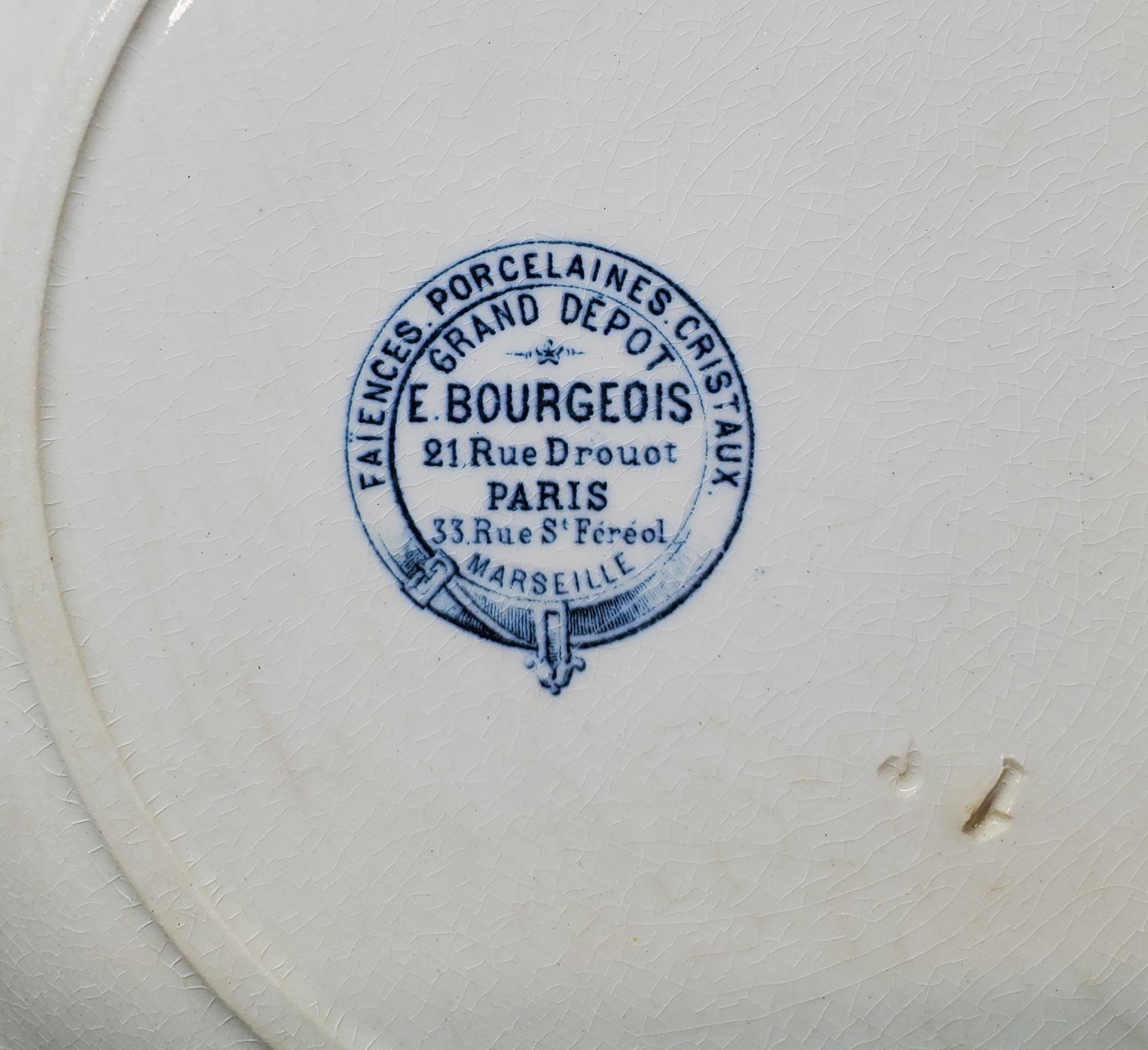 Grand Dépot E.Bourgeoisのディナープレート4枚セット、アイアン