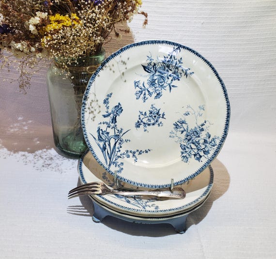 Grand Dépot E.Bourgeoisのディナープレート4枚セット、アイアン