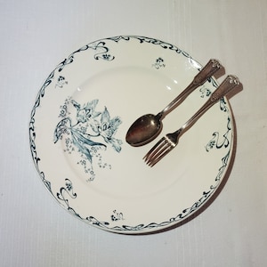 Serving dish from the Creil and Montereau earthenware factory, Cremona model, iron earth - Antique French Vintage - Country chic, Shabby Chic
