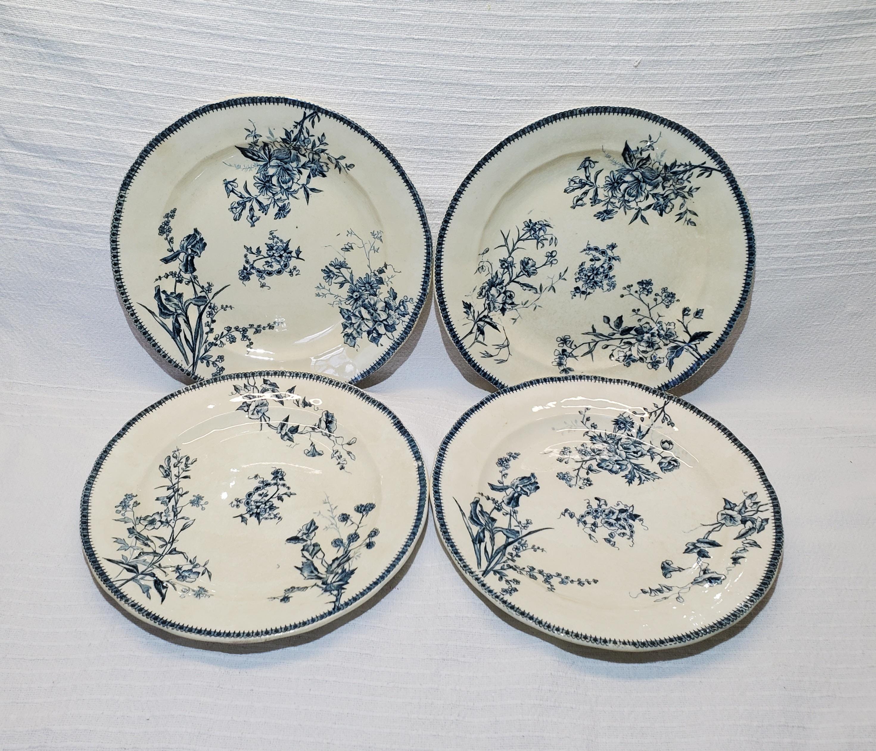 Grand Dépot E.Bourgeoisのディナープレート4枚セット、アイアン