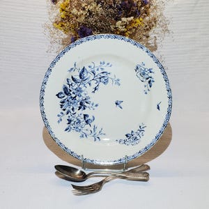 Gien earthenware serving dish, Mai model, ironstone - French antique, vintage - Country chic, Shabby chic, Vegetable dish
