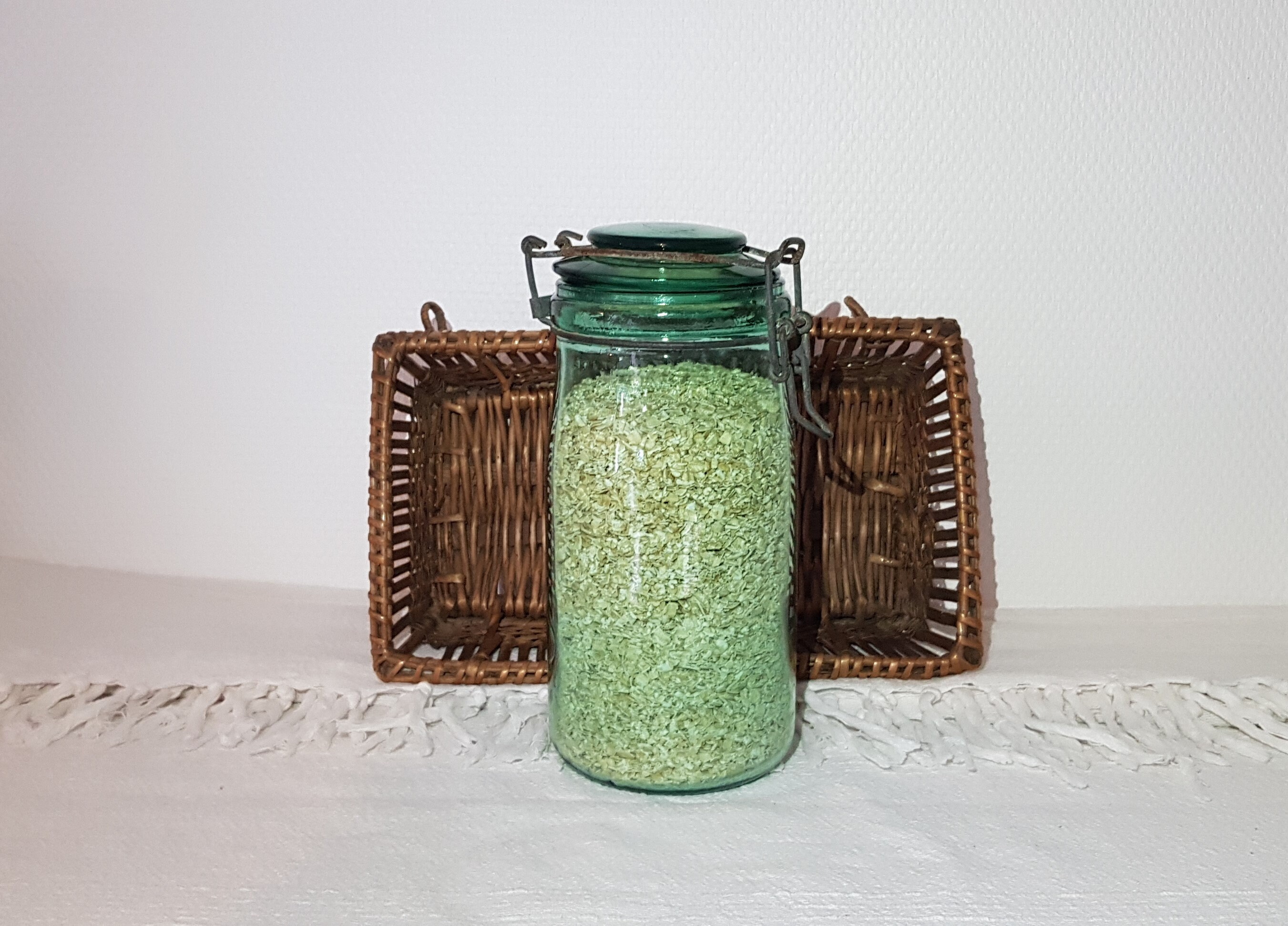 Ancien Pot ou Bocal en Verre Solidex de Contenance 1Litre - Antique French Vintage Campagne Chic, Sh