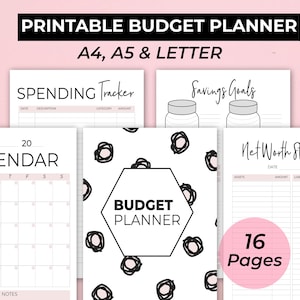 Budget Binder Printable, Finance Planner Bundle, Financial Journal, Budget Planner Kit, Money & Budgeting Planning, Instant Download