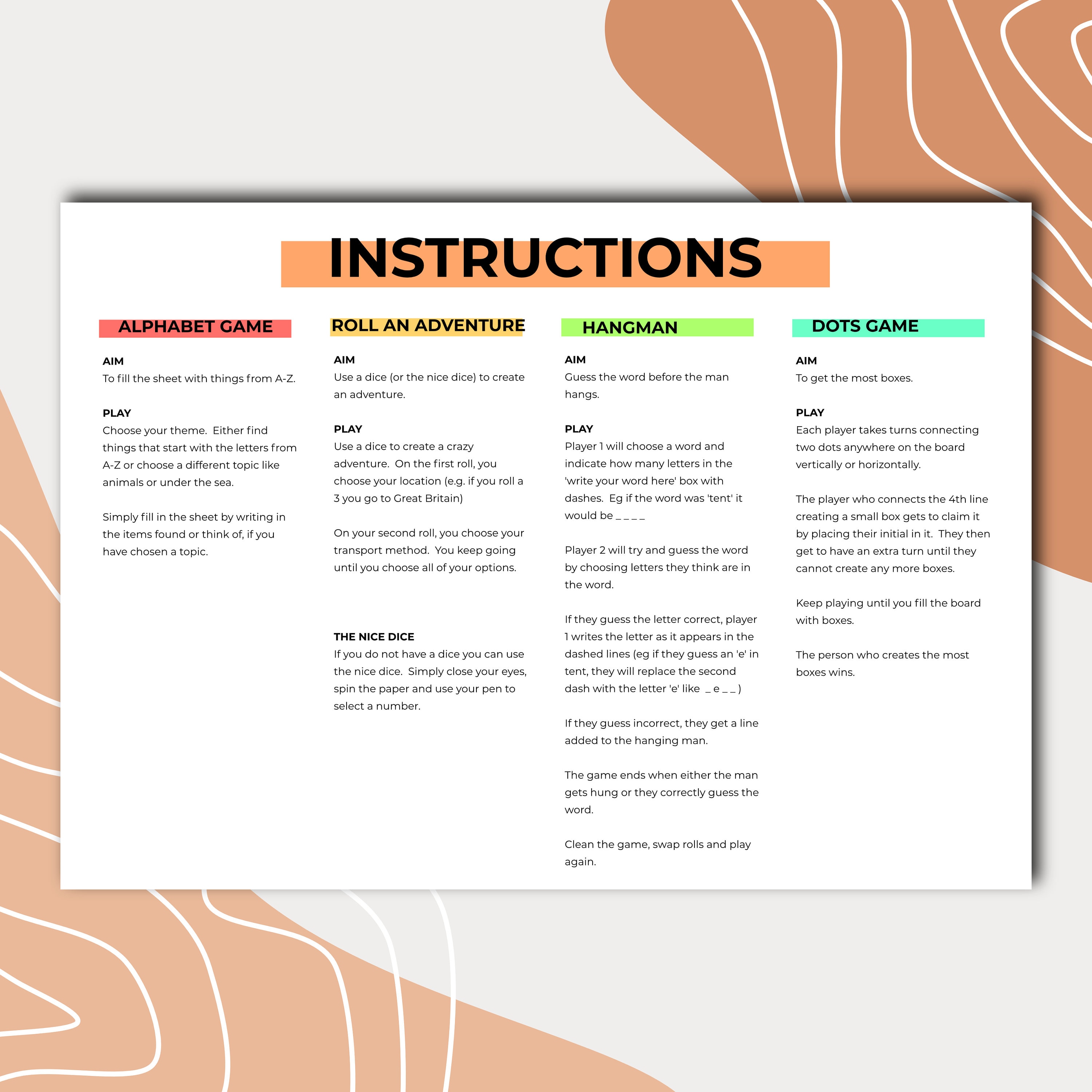 Whiteboard Marker Games for Kids Activities for Kids Home Etsy Australia