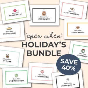 Open When Letter Kit - Urlaubspaket, Pflegepaket für Studenten, Einrichtungsgeschenk, Fernbeziehungsgeschenk, Freundschaftsgeschenk