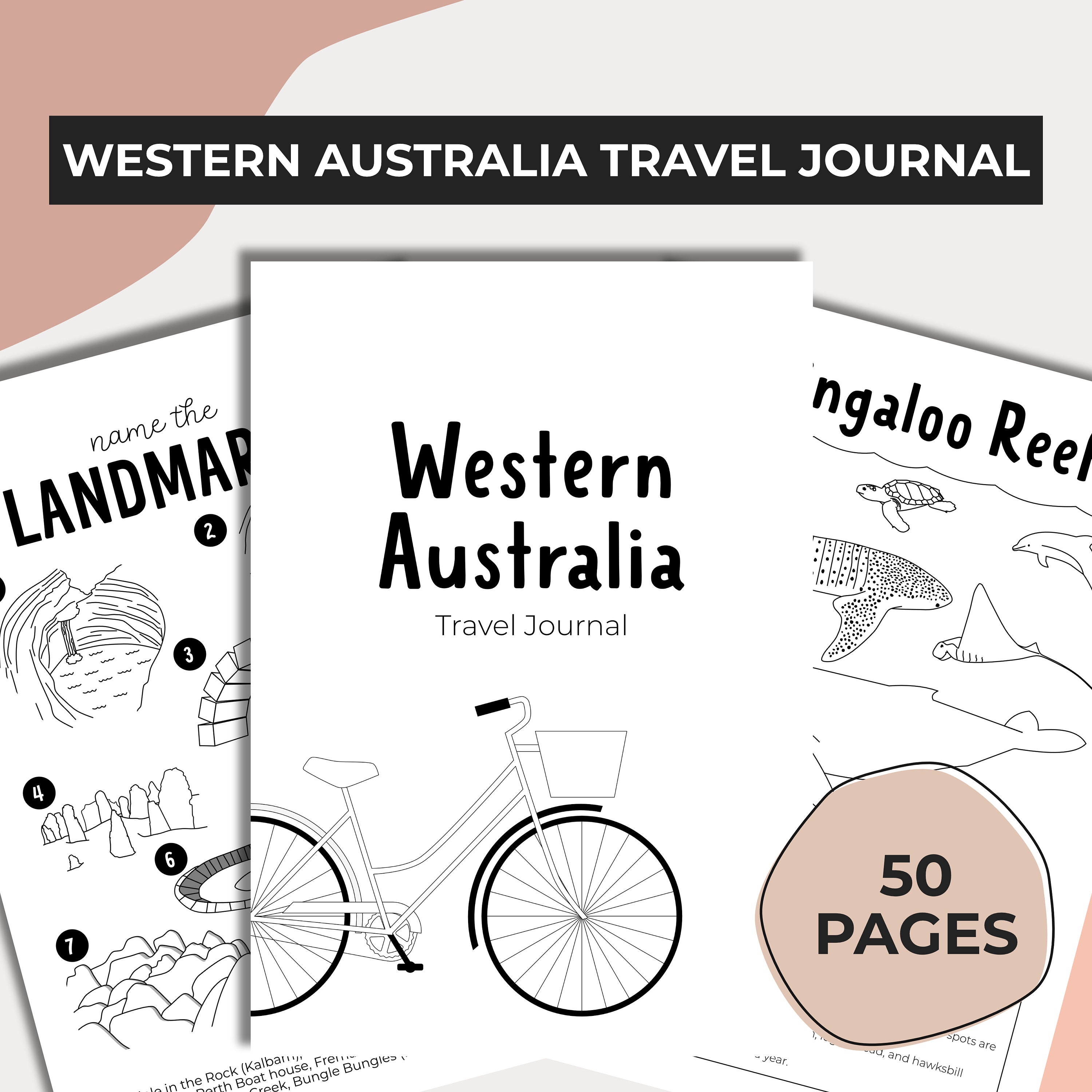 Western Australia Travel Journal & Activity Book, WA Camping Journal