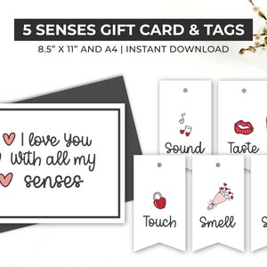 My take on the Five Senses gifts, did this for my husband this year as our  first Va…