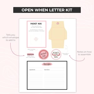 Printable Open when Letter kit for Couples, Long Distance Relationship, Gift for him, Anniversary Gift, Military Deployment, Care Package image 4