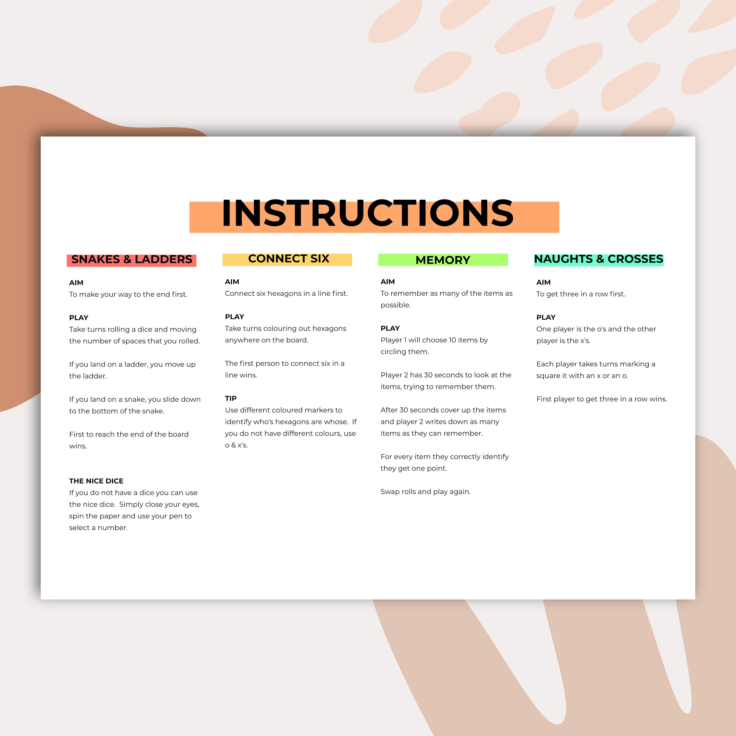 Printable Games for Kids - Activities for Kids, Indoor Home Activities ...