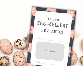 Easter Gift Card Holder, Teacher Appreciation, Easter Basket Stuffers, Easter Gifts, Printable Easter Cards, Teacher Gift, Easter Card, PDF