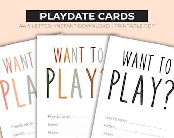 Playdate Karten, Kinder Calling Cards, Keep in Touch Karten, druckbare Mommy Karten, Calling Cards, Sommer Play Date Karten, Last day of school