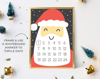 Étiquettes De Calendrier De L'Avent De Noël Cartes De Calendrier De Compte à Rebours De Noël Téléchargement D'étiquettes De Cadeau Pour La Salle De Classe Et La Chambre D'enfant - France