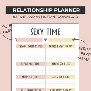 Agenda de couple, agenda de couple imprimable, journal des relations, cadeau d'anniversaire, objectifs de couple, objectifs de la relation, journal de couple image 3