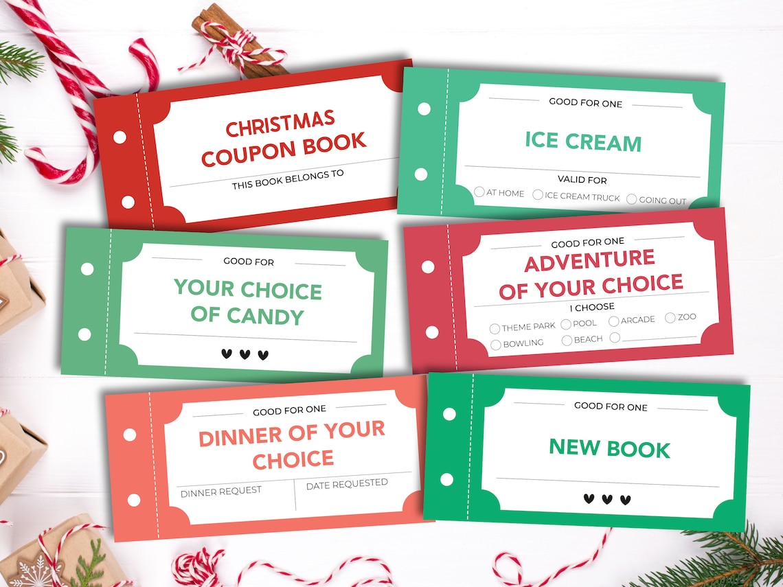 Christmas Coupon Book for Kids, Thoughtful Gift, Christmas Voucher ...