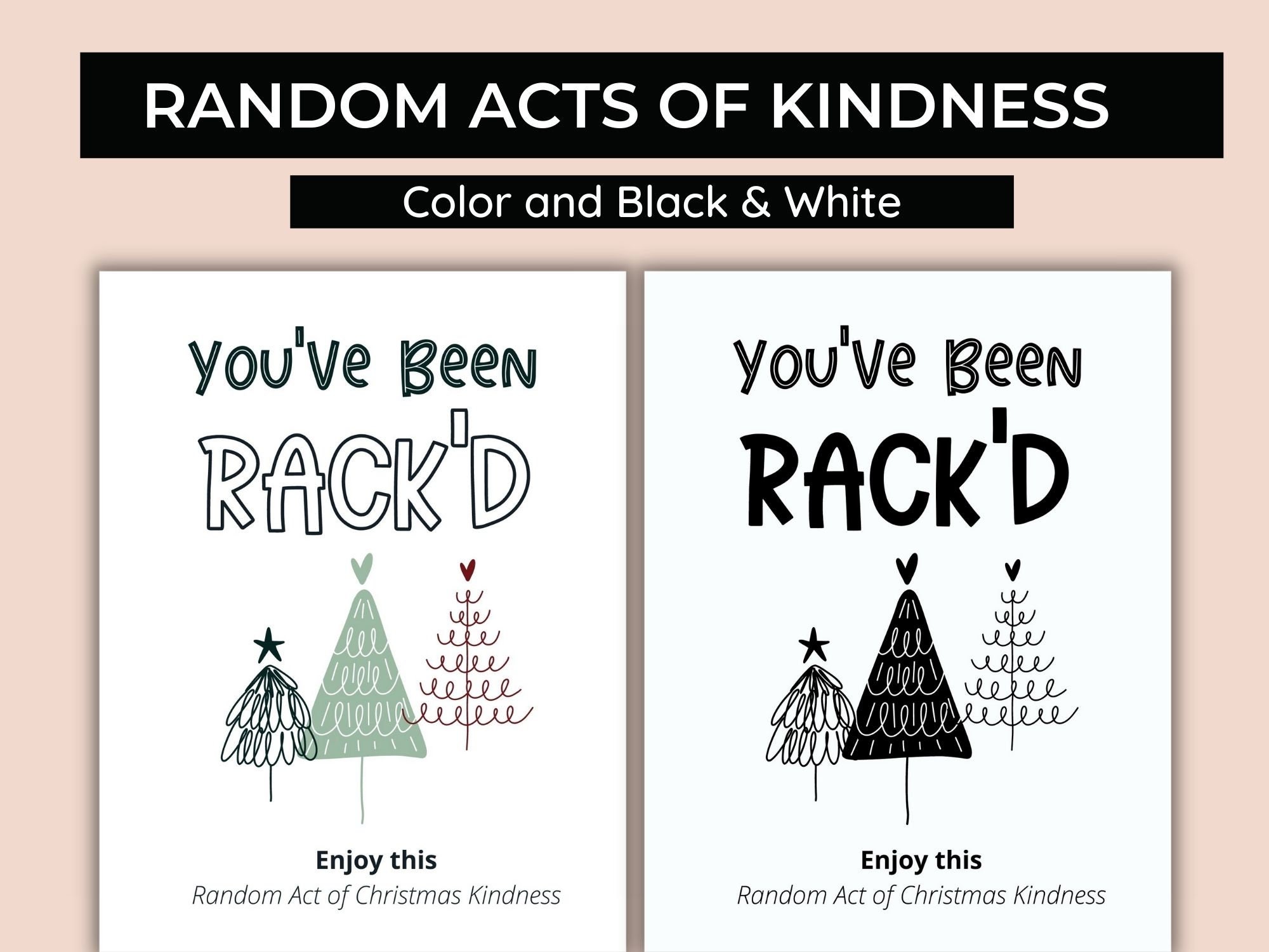 random acts of christmas kindness printable pdf, spread kindness