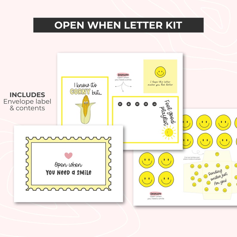 Printable Open when Letter kit for Couples, Long Distance Relationship, Gift for him, Anniversary Gift, Military Deployment, Care Package image 5