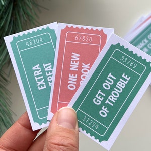 Coupons de Noël pour les enfants, cadeau attentionné, bon de Noël, certificat-cadeau de Noël de dernière minute, bas de Noël imprimable
