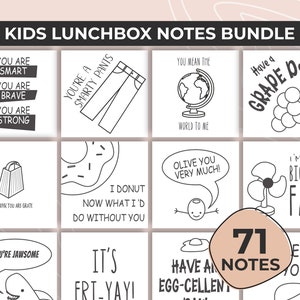 Lot de notes imprimables pour boîte à lunch pour enfants, Notes autocollantes, Notes pour boîte à lunch, Rentrée scolaire, Notes pour déjeuner pour enfants, Notes d'école, Notes imprimables