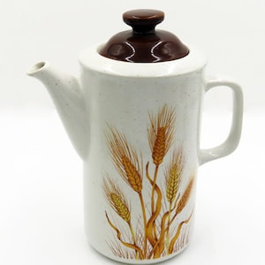 Main Aisle Collection Stoneware Buckwheat Coffee Pot - Made in Japan - Stoneware Kitchenware - Retro Kitchen Decor
