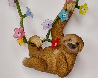 Rearview mirror pendant "Sloth", car decoration, lucky charm