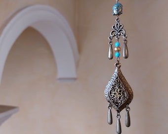 Rear view mirror pendant "Tibet drops 3", car decoration, lucky charm