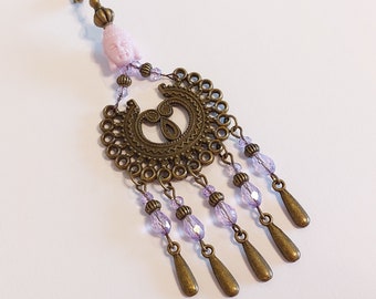 Rear view mirror pendant "Indian dream catcher", car decoration, good luck charm