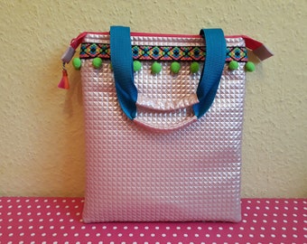 Handbag "Happy Hippie", festival bag, tablet and mini iPad bag, small tote bag