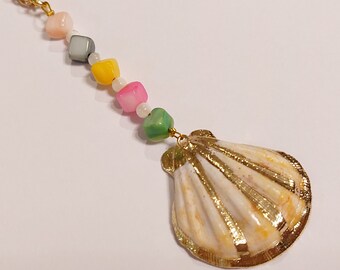 Rear view mirror pendant "Colorful Mother of Pearl", car decoration, car mirror pendant, shell