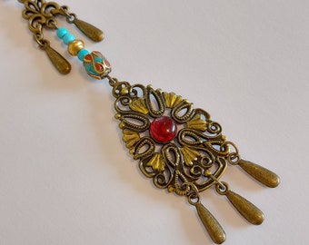 Rear view mirror pendant "Tibet drops 2", car decoration, lucky charm