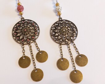 Rear view mirror pendant "Mandala with Shamballa", car decoration, lucky charm
