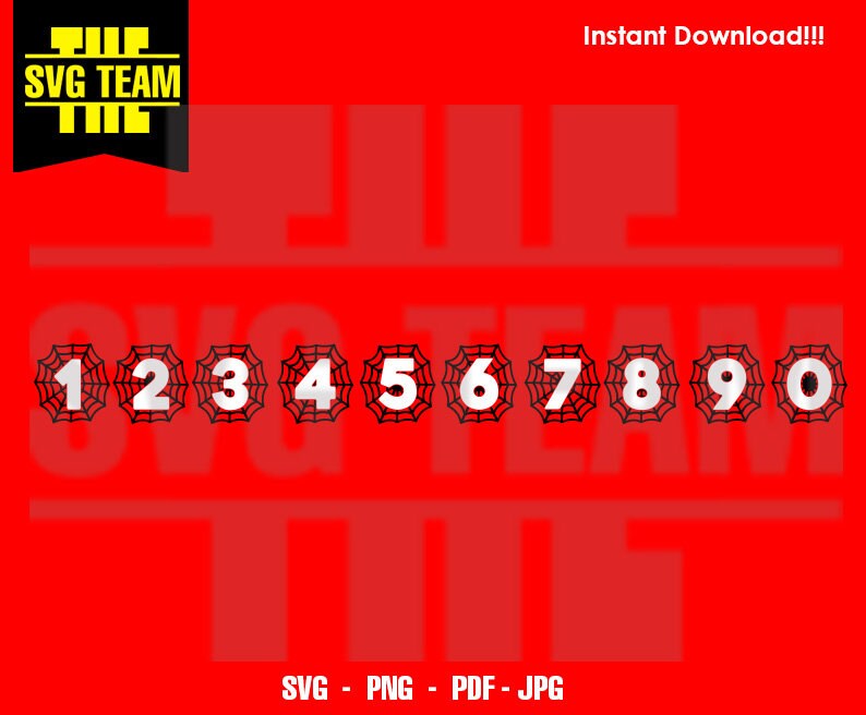 Download Spiderman style Numbers 0-9 Birthday Party SVG vector ...