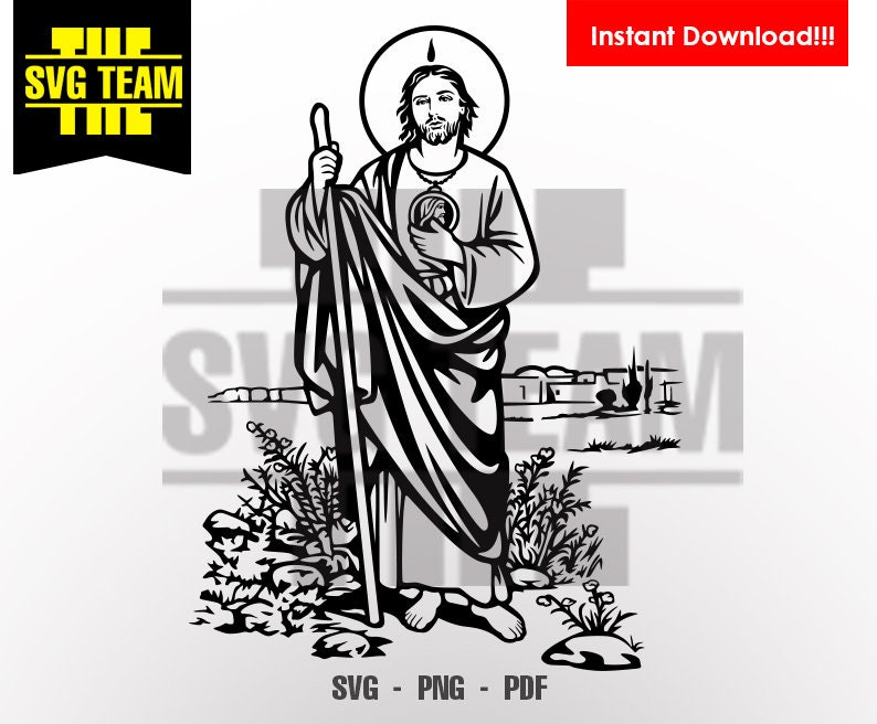 San judas tadeo SVG PNG PDF File tshirt Svg svg Vector Etsy