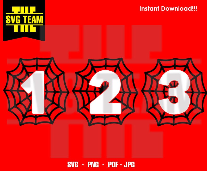Download Spiderman style Numbers 0-9 Birthday Party SVG vector ...